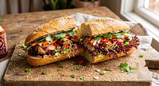 Red Frisée Lemongrass Chicken Bánh Mì