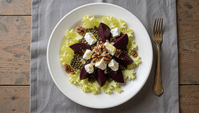 Green Frisée Warm Lentil & Roasted Beet Salad