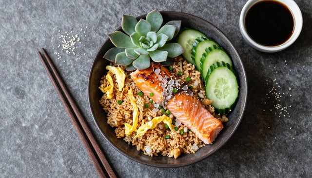 Ice Plant & Salmon Fried Rice