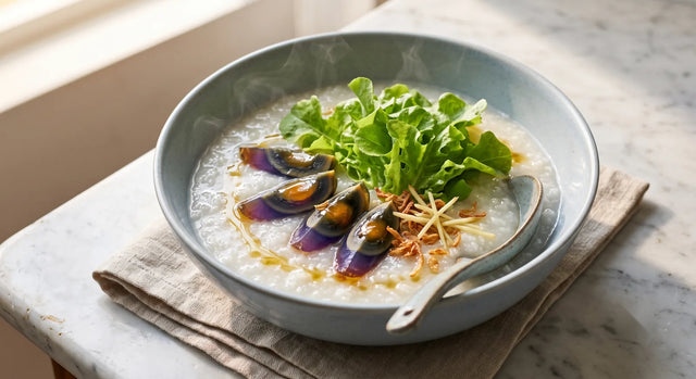 Green Oakleaf & Century Egg Congee
