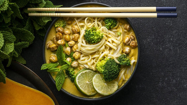 Curly Kale Laksa — Aeroveg Italian Curly Kale in Singapore-style coconut broth