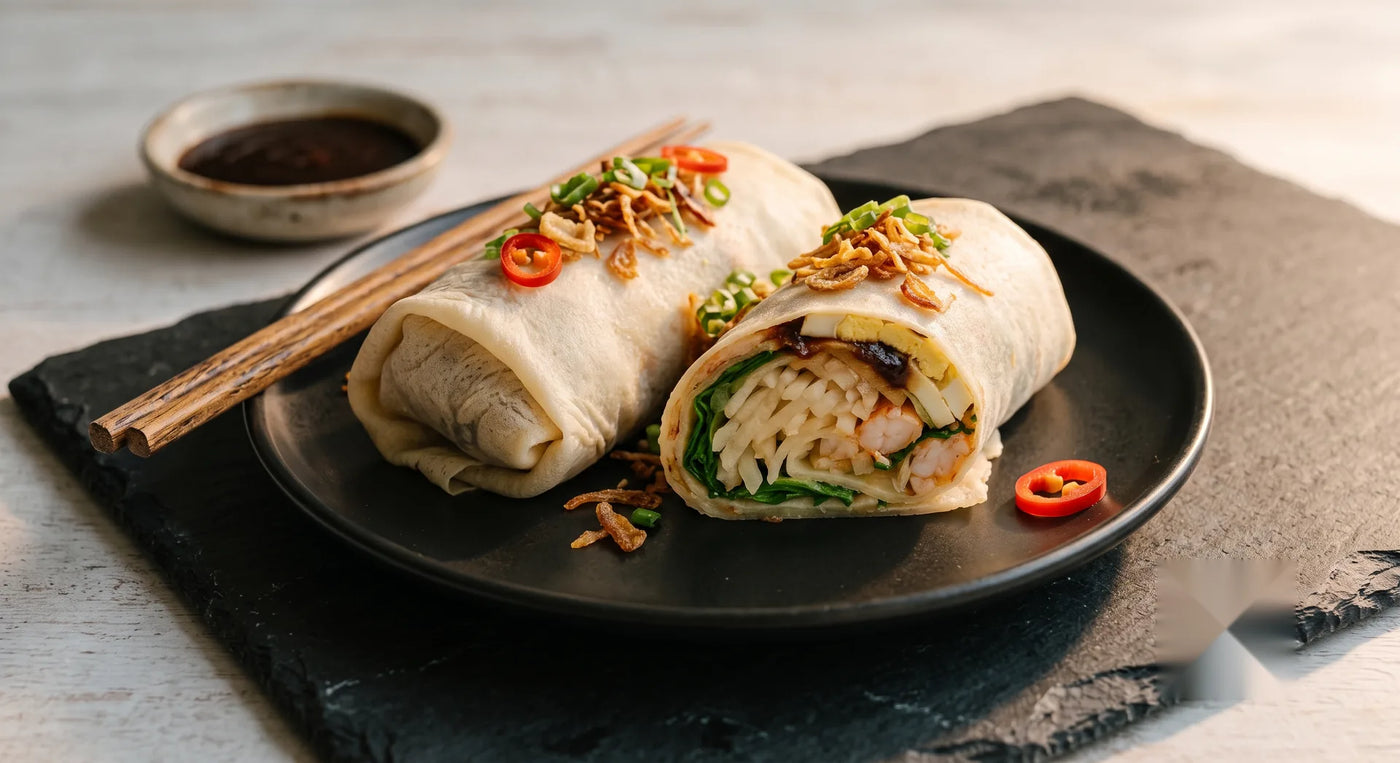 Ruby Chard & Pork Belly Hoisin Bao Wraps