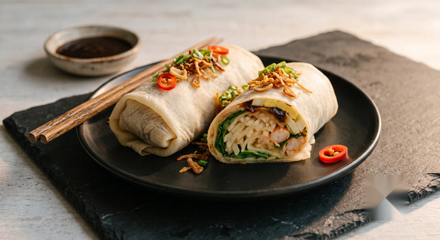 Ruby Chard & Pork Belly Hoisin Bao Wraps