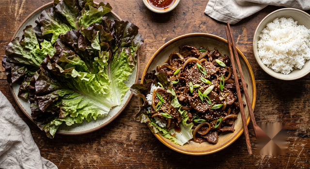  Red Oakleaf Bulgogi Beef Ssam Wraps