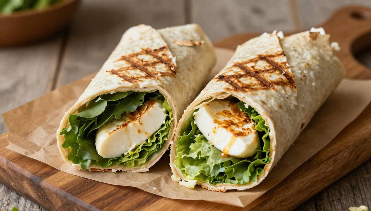 Green Oakleaf Grilled Halloumi Wrap