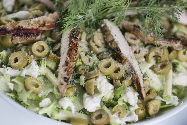 Mini Gem Caesar with Anchovy Butter Croutons