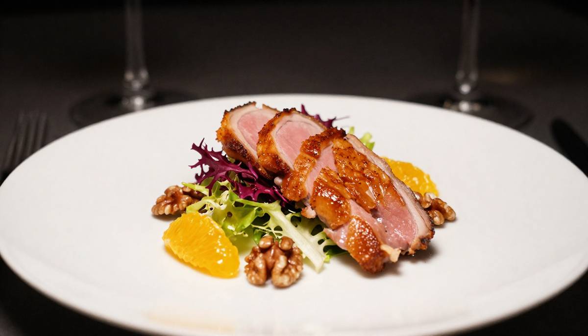 Red Frisée Crispy Duck and Orange Salad