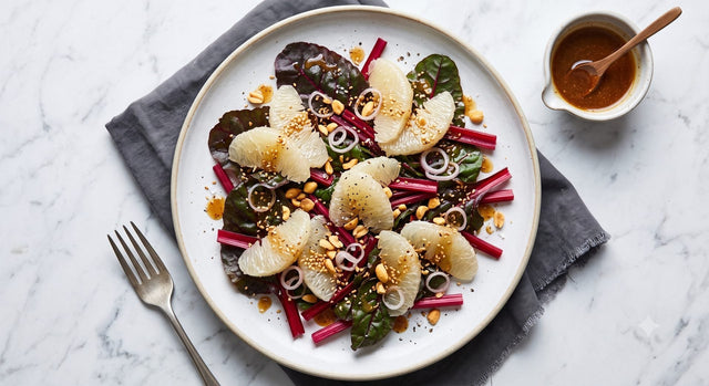 Ruby Chard, Pomelo & Sesame Salad