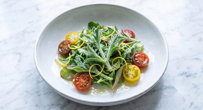 Ice Plant, Cherry Tomato & Yuzu Salad