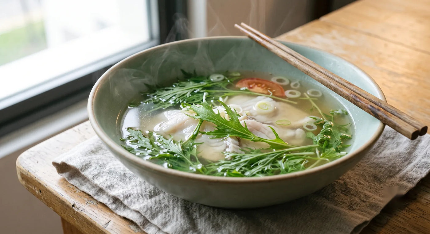 Teochew Fish Slice & Mizuna Broth